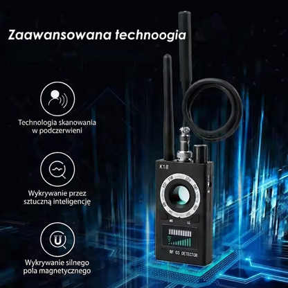 WYKRYWACZ PODSŁUCHÓW I KAMER GPS UKRYTYCH LOKALIZATORÓW DETEKTOR WIFI